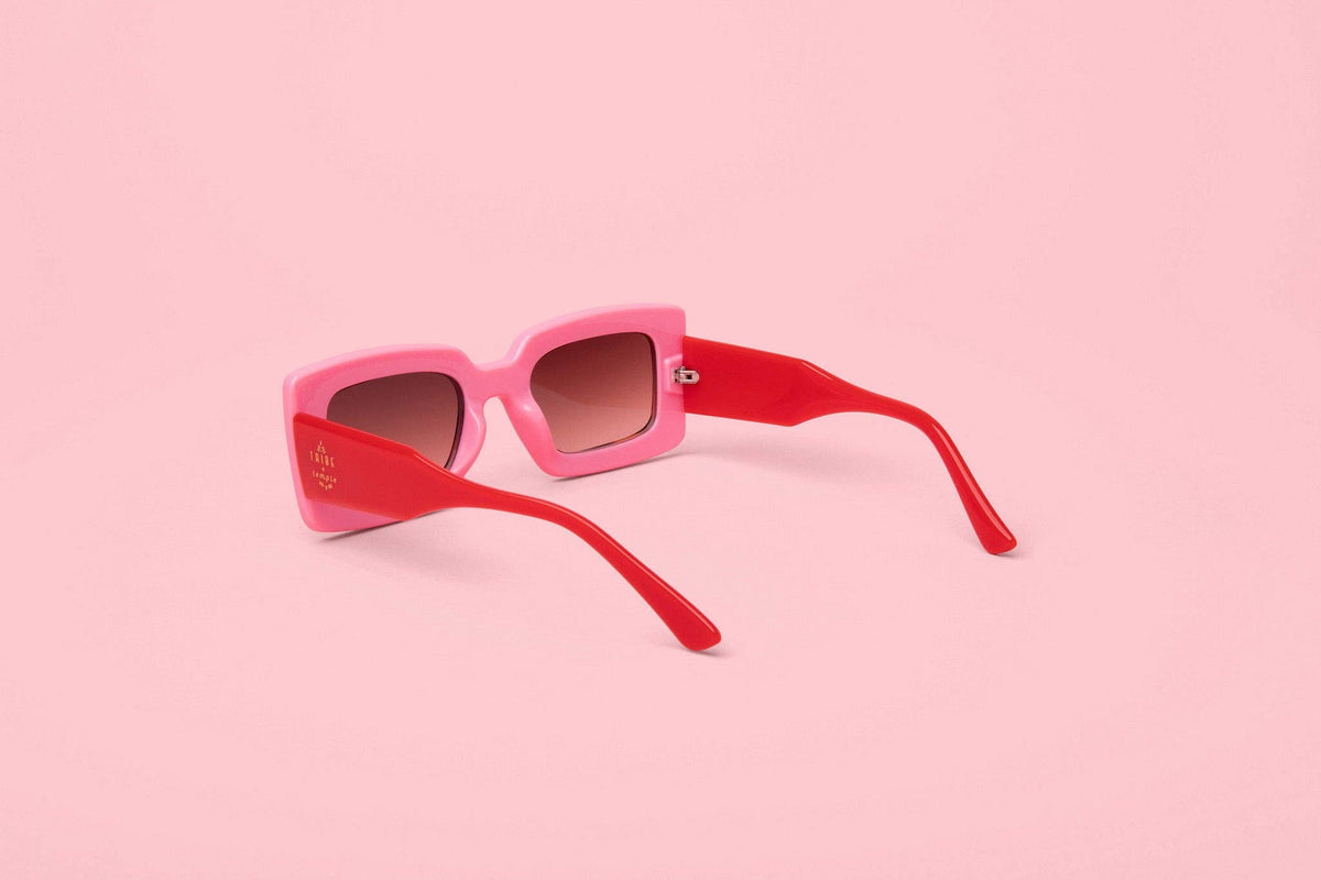 H Deco Sunglasses Pink + Red