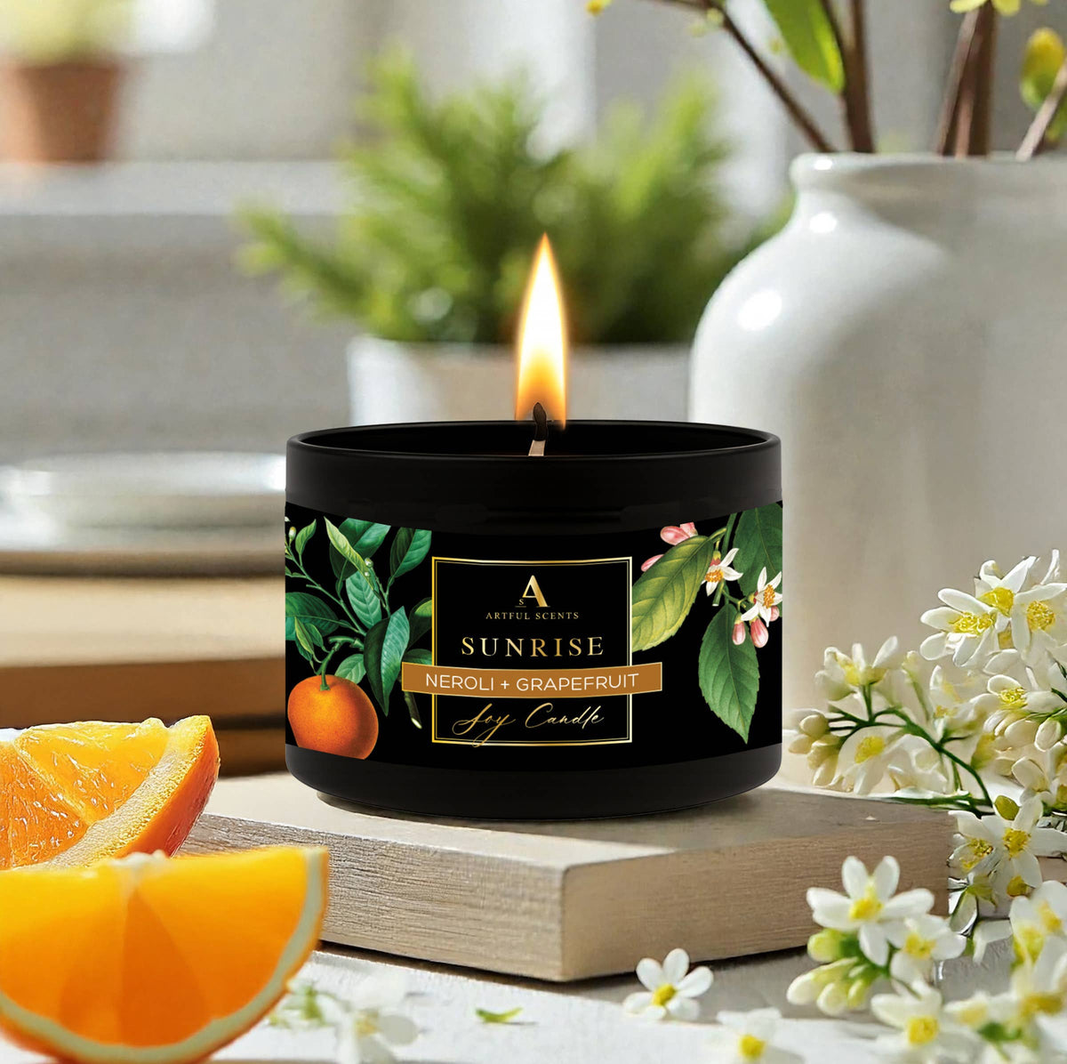 B Sunrise Candle - Neroli + Grapefruit
