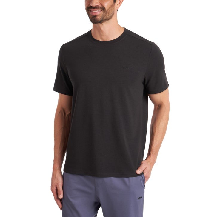 J RVCA Men’s Active Short Sleeve Logo Tee Black