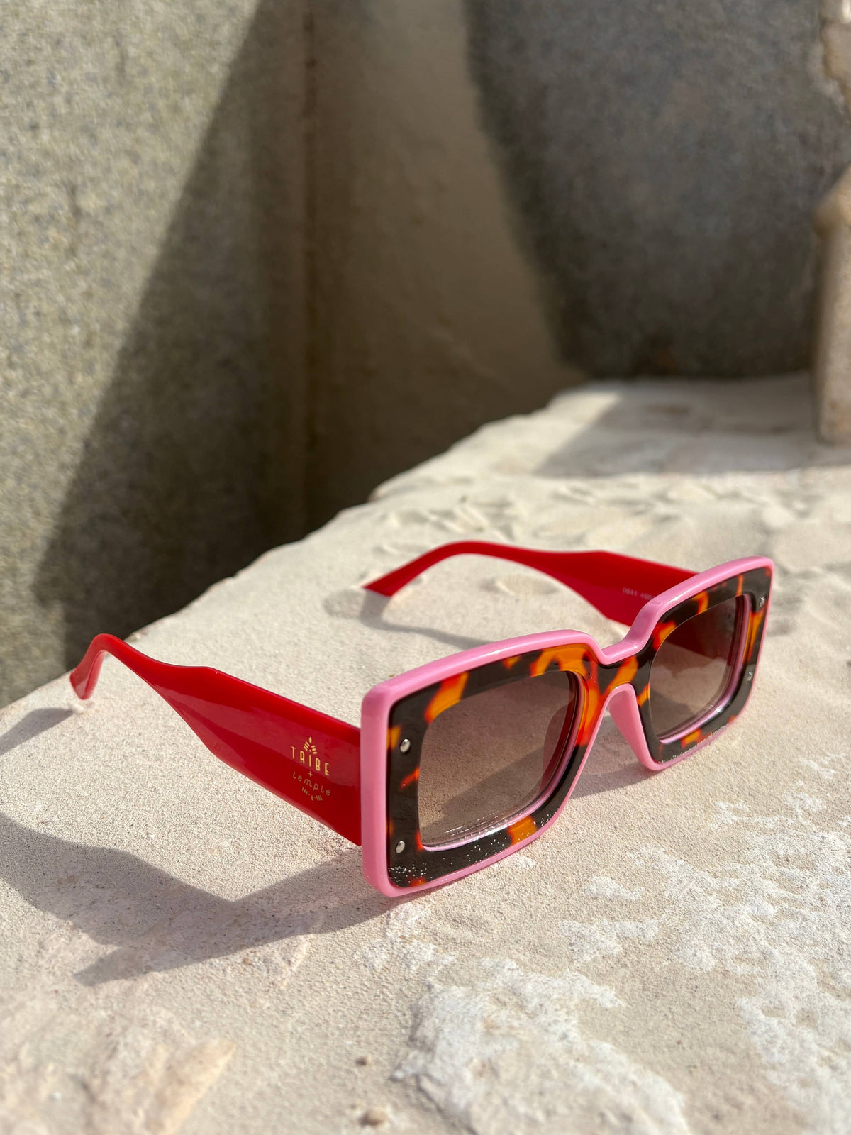 H Deco Sunglasses Pink + Red
