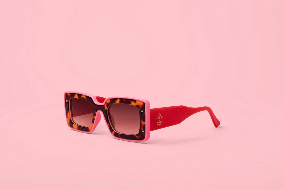 H Deco Sunglasses Pink + Red